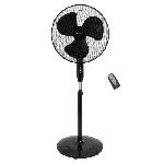 OCEANIC Ventilateur de pied - 45 W - O 44 cm - 3 vitesses - Oscillant - Inclinable - Noir