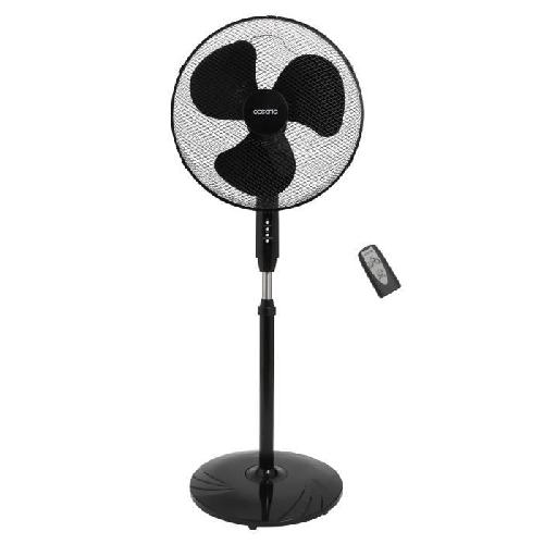 Ventilateur OCEANIC Ventilateur de pied - 45 W - Ø 44 cm - 3 vitesses - Oscillant - Inclinable - Noir