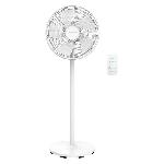 Ventilateur OCEANIC Ventilateur de pied digital - 50 W - Ø 40 cm - 3 vitesses - Oscillant - Inclinable - Blanc