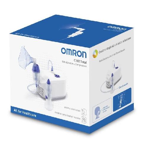 Mouche-bebe OMRON C102 Total Nebuliseur 2 en 1 avec Douche Nasale - Soulage Efficacement le Nez Bouche et les Symptomes Allergiques