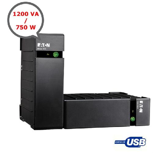 Onduleur Onduleur - EATON - Ellipse ECO 1200 USB FR - Off-line UPS - 1200VA (8 prises françaises) - Parafoudre - Port USB - EL1200USBFR