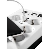 Onduleur Multiprise-Parafoudre - EATON Protection Box 8 Tel USB FR - PB8TUF - 8 prises FR + 1 prise tel-RJ + 2 ports USB - Blanc et Noir