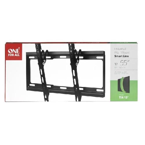 Fixation Tv - Support Tv - Support Mural Pour Tv ONE FOR ALL WM2421 - Support mural avec réglage d'inclinaison de 15° pour TV de 32 a 65 (81 a 165cm) - Noir