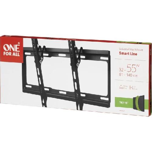 Fixation Tv - Support Tv - Support Mural Pour Tv ONE FOR ALL WM2421 - Support mural avec réglage d'inclinaison de 15° pour TV de 32 a 65 (81 a 165cm) - Noir