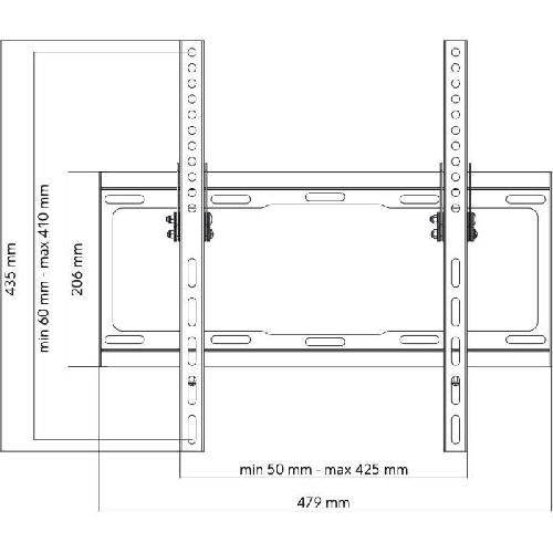 Fixation Tv - Support Tv - Support Mural Pour Tv ONE FOR ALL WM2421 - Support mural avec réglage d'inclinaison de 15° pour TV de 32 a 65 (81 a 165cm) - Noir