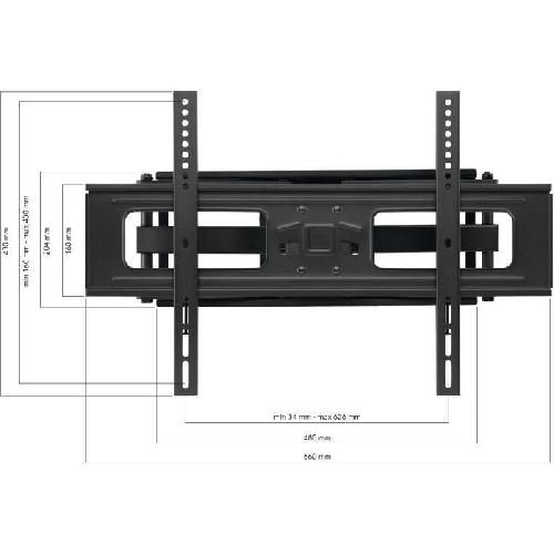 Fixation Tv - Support Tv - Support Mural Pour Tv ONE FOR ALL WM4661 Support mural inclinable et orientable pour écran de 81 a 229 cm (32 a 90) - Poids max : 60kg