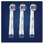 Brossette Oral-B 3D White - Lot de 3 tetes de rechange pour brosse a dents electrique avec technologie CleanMaximiser