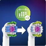 Brossette Oral-B 3D White - Lot de 3 tetes de rechange pour brosse a dents electrique avec technologie CleanMaximiser
