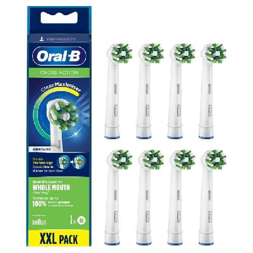 Brossette Oral-B Brossette CrossAction avec Technologie CleanMaximiser 8 unites