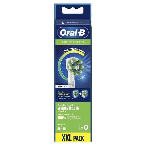 Brossette Oral-B Brossette CrossAction avec Technologie CleanMaximiser 8 unites