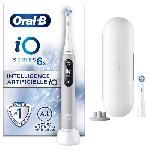 Oral-B iO 6S Brosse a Dents Électrique connectée Bluetooth Grise. 2 Brossettes. 1 Étui De Voyage