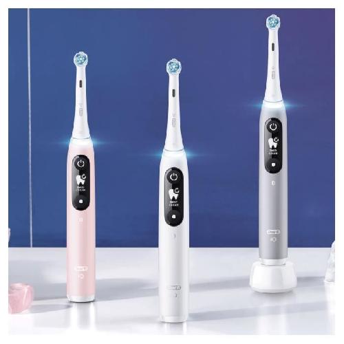 Brosse A Dents Electrique Oral-B iO 6S Brosse a Dents Électrique connectée Bluetooth Grise. 2 Brossettes. 1 Étui De Voyage