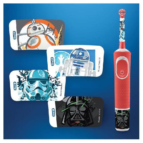 Brosse A Dents Electrique Oral-B Kids Brosse a Dents Electrique Rechargeable avec 1 Manche et 1 Brossette. 3 ans et plus. Brossage douceur. Star Wars