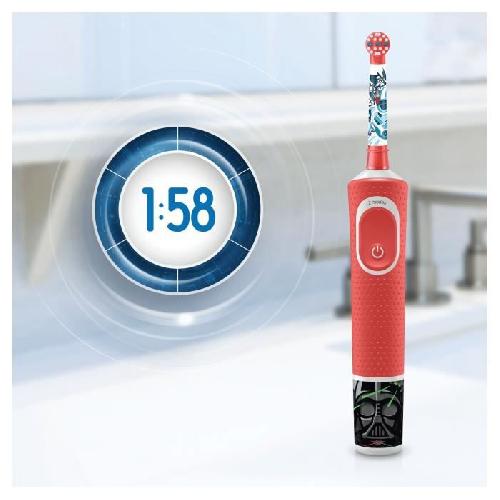 Brosse A Dents Electrique Oral-B Kids Brosse a Dents Electrique Rechargeable avec 1 Manche et 1 Brossette. 3 ans et plus. Brossage douceur. Star Wars