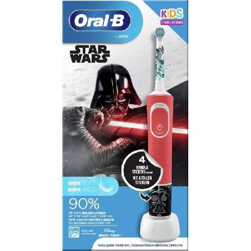 Brosse A Dents Electrique Oral-B Kids Brosse a Dents Electrique Rechargeable avec 1 Manche et 1 Brossette. 3 ans et plus. Brossage douceur. Star Wars