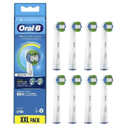 Brossette Oral-B Precision Clean Brossettes de Rechange Clean Maximiser. pour Brosse a Dents Electrique. Pack de 8