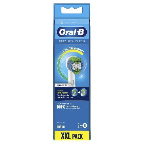 Brossette Oral-B Precision Clean Brossettes de Rechange Clean Maximiser. pour Brosse a Dents Electrique. Pack de 8