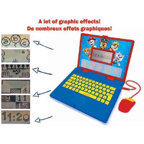 Ordinateur Enfant Ordinateur Educatif Bilingue Pat' Patrouille - LEXIBOOK - 124 activités