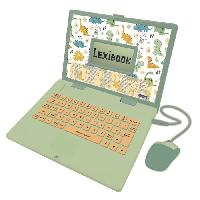 Ordinateur Enfant Lexibook - Ordinateur educatif bilingue Dinosaure - 124 activites -EN-FR-