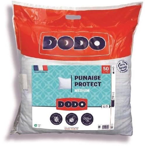 Oreiller Oreiller médium DODO 50x70 cm - Protection anti punaise. anti acarien - 550 gr - Blanc - Fabriqué en France