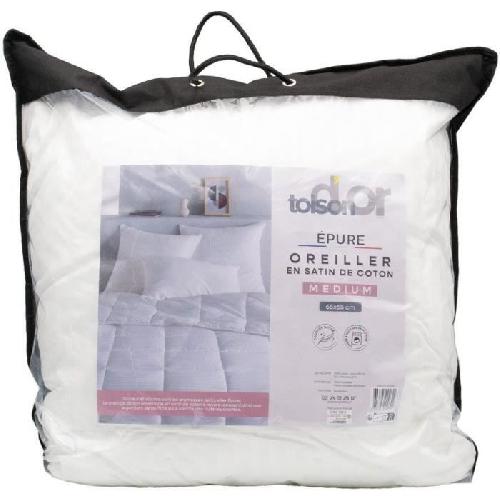 Oreiller Oreiller - TOISON D'OR - Epure - Confort médium - 65x65 cm - Blanc