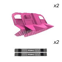 Organiseur De Siege - Poche De Rangement Pack Sidekick Rose - 2 Sidekick + 2 Sangles Combi - Stayhold