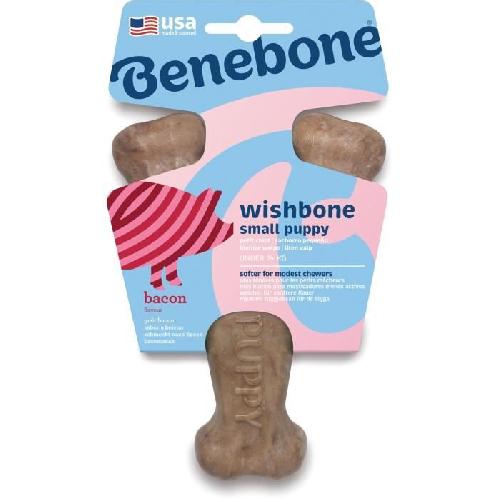 Jouet Os a mâcher pour chiots - BENEBONE - Puppy WISHBONE S - Nylon - Saveur bacon 100% véritable