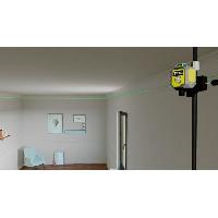 Outil De Mesure RYOBI - Laser 360° vert - portée 25 m - précision +/- 0.5 mm - Livré avec une pochette et 4 piles  - RB360GLL