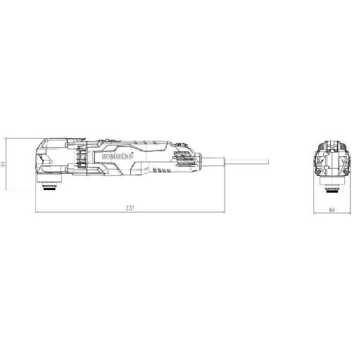 Outil Multifonctions Outil multifonctions - METABO - MT 400 Quick - Vert - Electrique - 400 W - Professionnelle