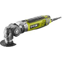 Outil Multifonctions RYOBI - Multitool 300 W - Sac avec plateau de ponçage. 24 feuilles abrasives & lames (bois/métal. plongeantes & diamant) - RMT300-SA