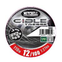 Outillage Peche Tresse grise - MITCHELL - 8 brins - 110 m - 15/100