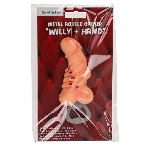 Fantaisie et Humour Ouvre-bouteille en metal Willy + Main S-L