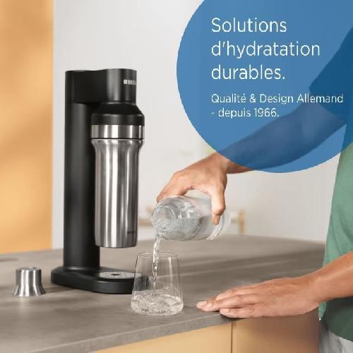 Gazeificateur - Machine A Sodas Pack 2 bouteilles BRITA - Pour machine SodaTRIO - Capacite 1L - Verre
