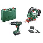 Perceuse Pack 2 outils Bosch - Perceuse a percussion UniversalImpact 18 + Scie sauteuse PST 18 -2 batt. 1 chargeur. 1 coffret- - 06039D410B