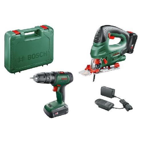 Perceuse Pack 2 outils Bosch - Perceuse a percussion UniversalImpact 18 + Scie sauteuse PST 18 -2 batt. 1 chargeur. 1 coffret- - 06039D410B