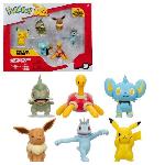 Figurine Miniature - Personnage Miniature Pack 6 Figurines Pokémon - BANDAI - JW3614 - 5 cm - Combats Pokémon