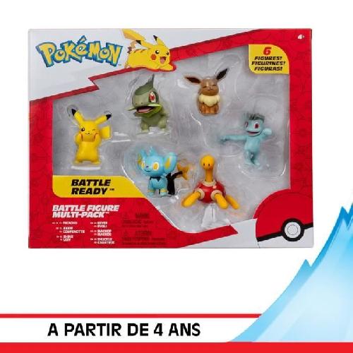 Figurine Miniature - Personnage Miniature Pack 6 Figurines Pokémon - BANDAI - JW3614 - 5 cm - Combats Pokémon