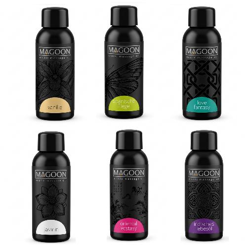 Massage - Huiles bougies Pack 6 Huiles de Massage Maggoon 6x100ml