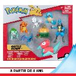 Figurine Miniature - Personnage Miniature Pack 8 Figurines Pokémon - BANDAI - JW3063 - Multicolore - Battle Pokémon