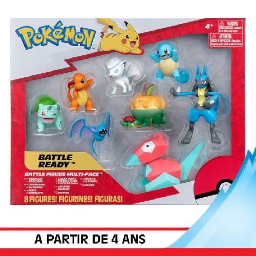 Figurine Miniature - Personnage Miniature Pack 8 Figurines Pokémon - BANDAI - JW3063 - Multicolore - Battle Pokémon