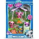 Figurine Miniature - Personnage Miniature Pack a theme 3 Pets - BANDAI - Littlest Pet Shop Camping - Animaux et accessoires