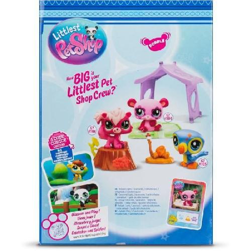 Figurine Miniature - Personnage Miniature Pack a theme 3 Pets - BANDAI - Littlest Pet Shop Camping - Animaux et accessoires