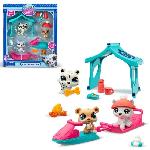 Figurine Miniature - Personnage Miniature Pack a theme 3 Pets - BANDAI - Littlest Pet Shop Neige - Animaux et accessoires