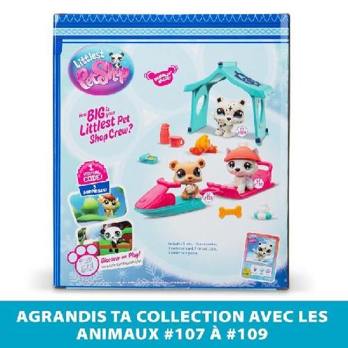 Figurine Miniature - Personnage Miniature Pack a theme 3 Pets - BANDAI - Littlest Pet Shop Neige - Animaux et accessoires