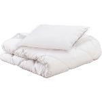 Pack bio Couette 100x140cm + oreiller 40x60cm - MON P'TIT DODO - Chaude - 100% Polyester Fibre creuse siliconée - 1 personne -