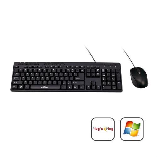 Pack Clavier - Souris Pack Clavier Souris - BLUESTORK - PACK FIRST II - Filaire - Noir