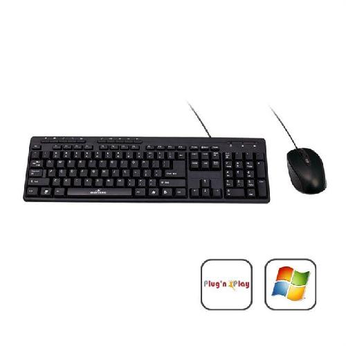 Pack Clavier - Souris Pack Clavier Souris - BLUESTORK - PACK FIRST II - Filaire - Noir