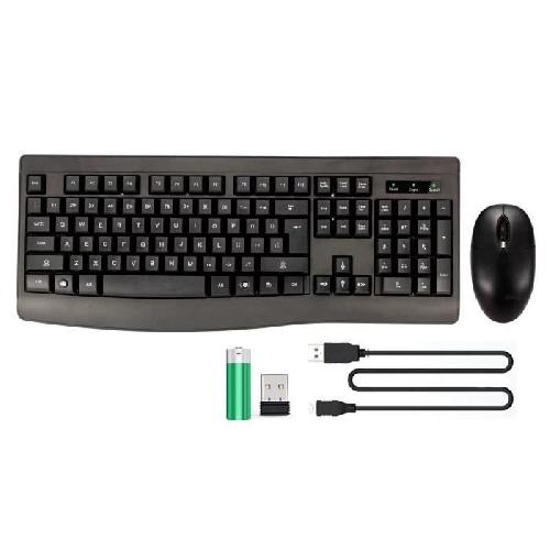 Pack Clavier - Souris Pack Clavier Souris - BLUESTORK - PACK OFFICE RECHARGEABLE - Sans Fil - Noir