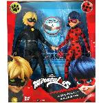 Poupee Pack de 2 Poupees mannequin 26 cm Miraculous Ladybug - Revivez les aventures de Ladybug et Chat Noir