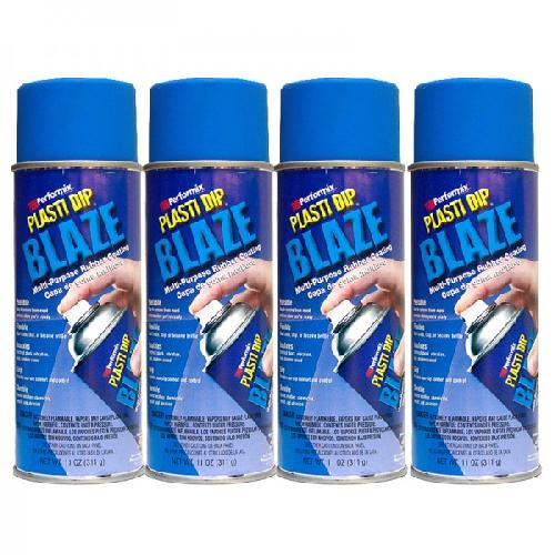 Pack de 4 aerosols de Film Blaze Bleu fluo - 4x400 ml